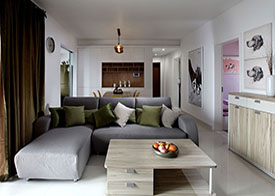 中式簡(jiǎn)潔大方二居裝修效果圖